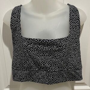 BuffBunny Black and White Speckled Activewear Tank Top